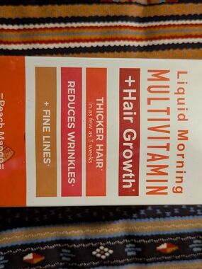 Liquid Morning Multivitamin + Hair Growth - Peach Mango (Orange/Red)